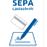 SEPA Logo für Lastschrift als Zahlungsmethode.