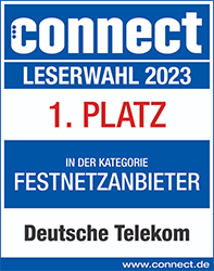 Lt. connect-Leserwahl 2023 Telekom auf Platz 1