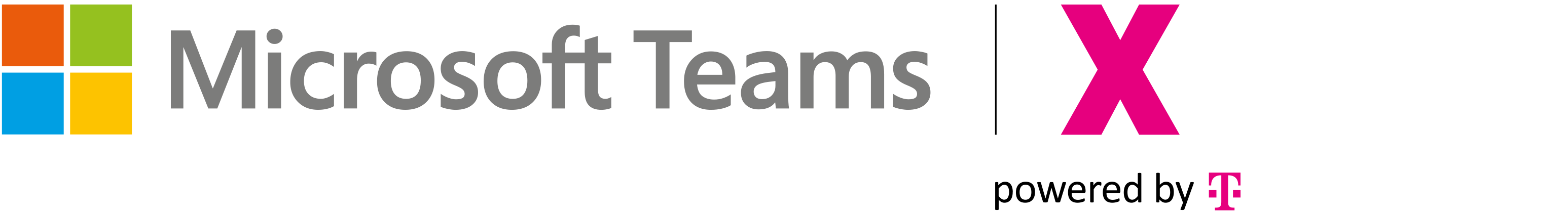 Microsoft Teams X powered by Telekom Logo