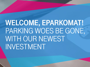 Beschriftung mit Welcome EParkomat