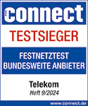 Connect Test: Telekom ist Testsieger der bundesweiten Festnetzanbieter