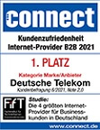 Connect Test Kundenzufriedenheit: 1. Platz für die Telekom in der Kategorie Marke/ Anbieter