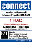 Connect Test Kundenzufriedenheit: 1. Platz für die Telekom in der Kategorie Hard- und Software