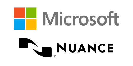Logos of Microsoft and Nuance