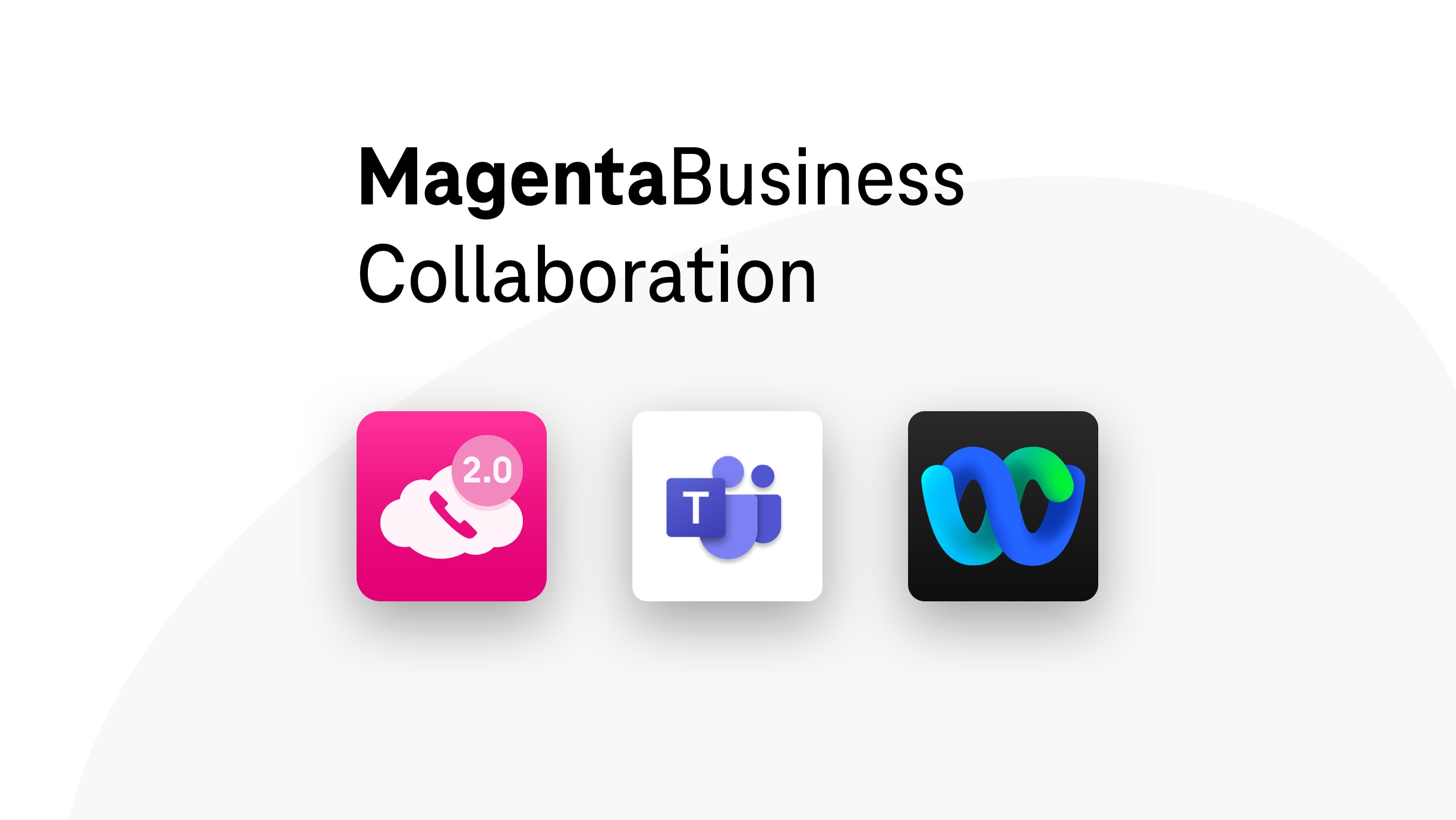 Symbolgrafik MagentaBusiness Collaboration: nahtlose digitale Zusammenarbeit