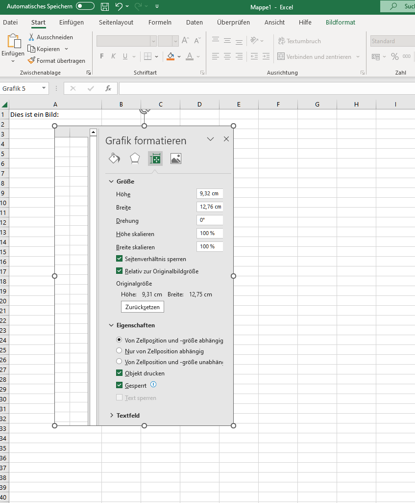 Passen Sie Ihre Grafiken in Excel-Zellen an