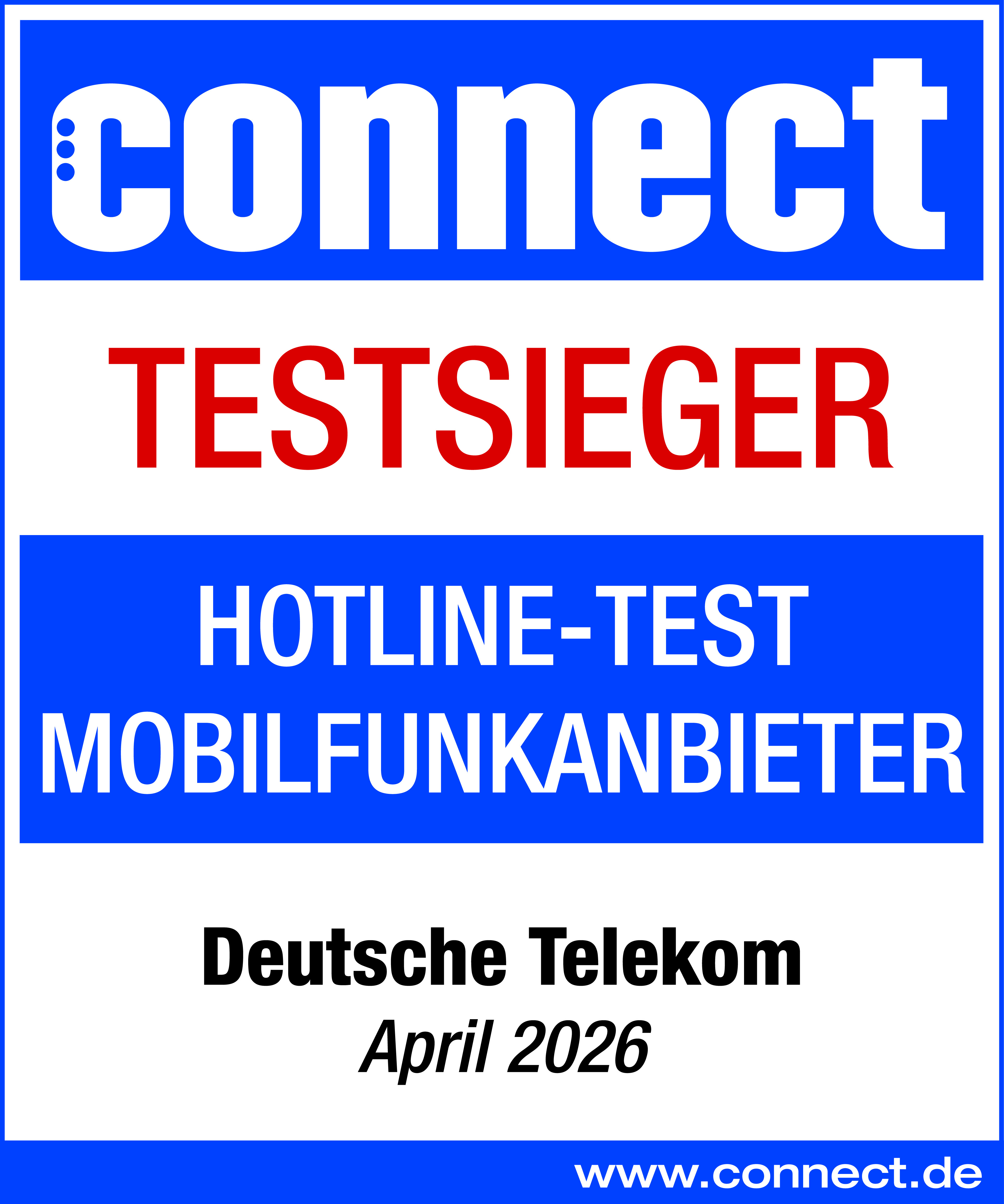 Connect Test: Telekom ist Testsieger beim Hotline-Test der Mobilfunkanbieter