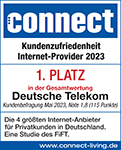 Testsiegel connect Kundenzufriedenheit Internet-Provider 2023
