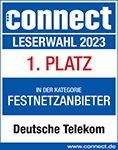 Testsiegel Connect Leserwahl 2023 Festnetzanbieter
