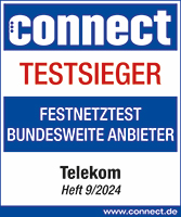 Connect Testsieger - Festnetztest Bundesweite Anbieter - Telekom-Heft 9/2024