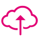 Icon Cloud mit Upload-Symbol