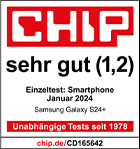 Testsiegel Chip Samsung Galaxy S24 Plus