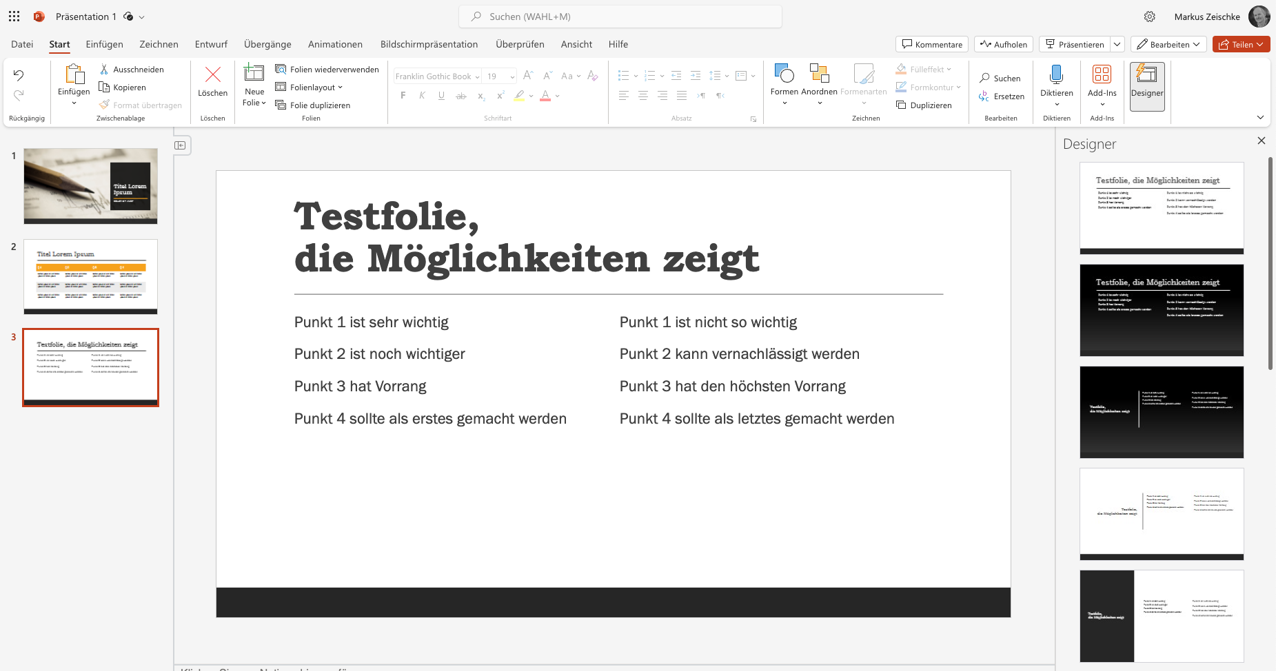 KI-Funktionen in PowerPoint