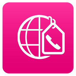 Icon Weltkugel mit Telefonhörer