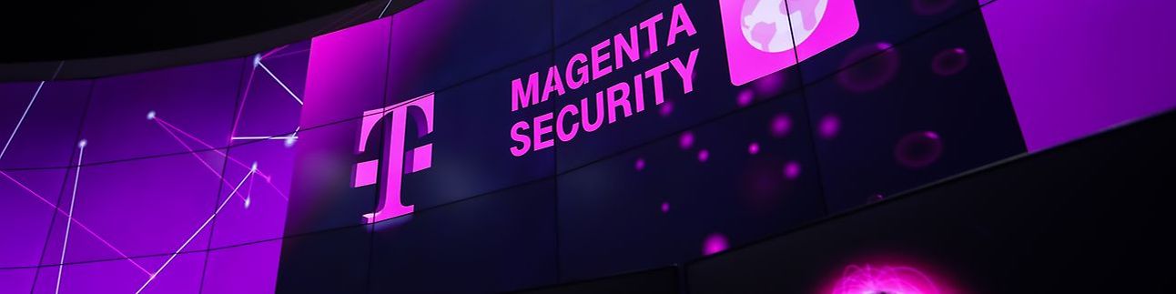 Großer Bildschirm mit dem Text Magenta Security