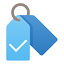 Symbol mit blauen Optionen an Schlüsselbund.
