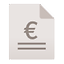 Dokumenten Symbol mit Euro Zeichen
