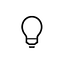Schwarze Umrisse einer Glühbirne, symbolisch für einen einfachen Start mit der eigenen Website
