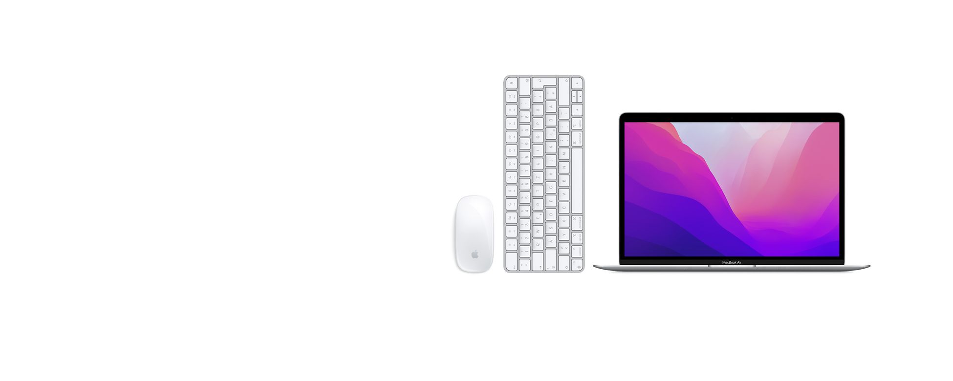 Produktabbildungen Apple Zubehör-Paket mit Mac, Maus und Keyboard
