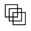 Drei sich überlappende schwarze Quadrate, symbolisch für einen einheitlichen Markenauftritt
