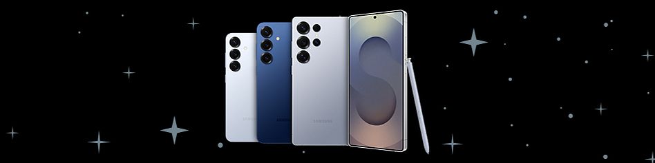 Bühnenabbildung Magenta Black Days mit Samsung Galaxy S25 Serie