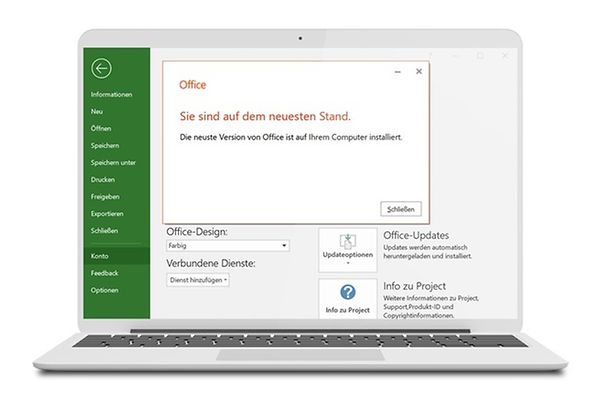 Screenshot: Project Online: Always up to date