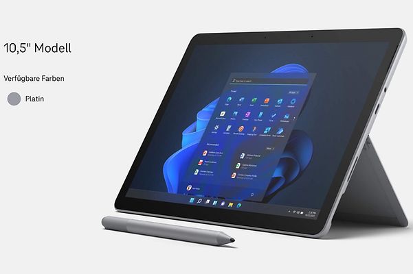 View of a Surface Go 3 in use