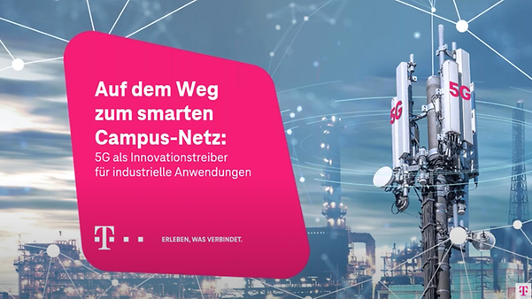 Video preview image: On the way to a smart campus network: 5G as a driver of innovation for industrial applications.