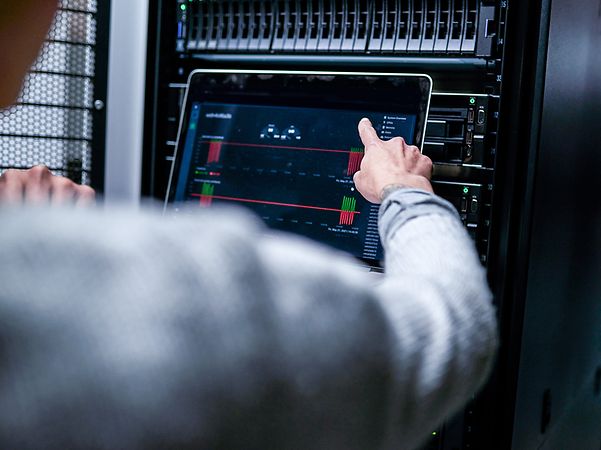 An IT expert detects anomalies in the firewall and fixes them immediately.