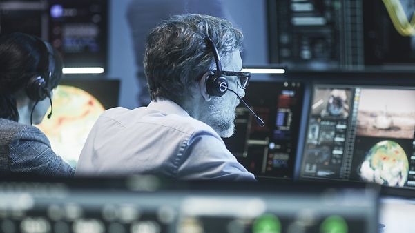 A man is working on his laptop.