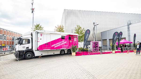 T Mission Truck in use at trade fairs