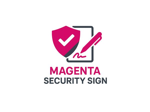 Magenta Security Sign Logo