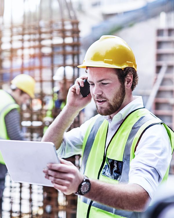 Man making a call with a Samsung smartphone from the XCover series