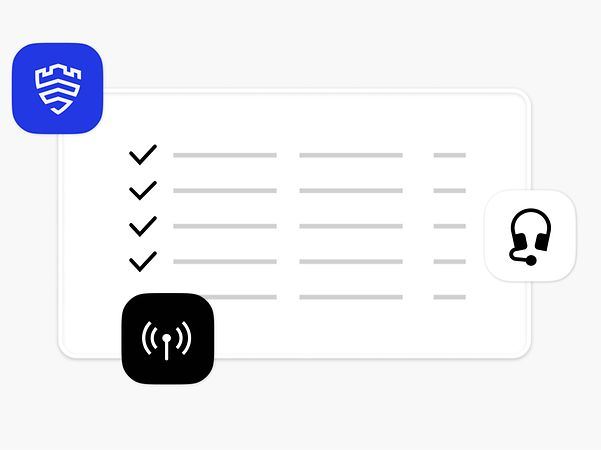 Infographic on Samsung Knox Essential Plan: illustration of a list with Samsung Knox logo