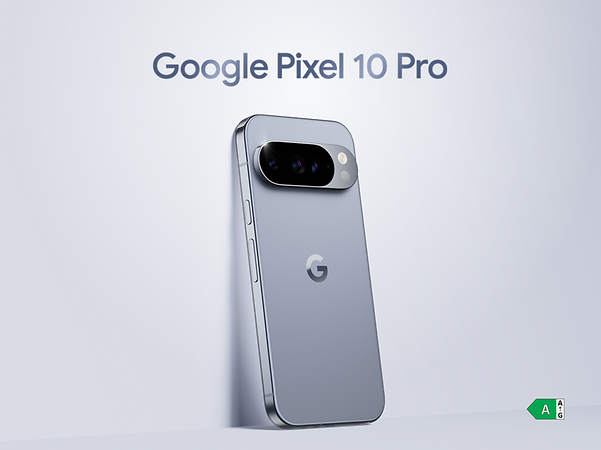 Product image Google Pixel 10 Pro with energy label A.