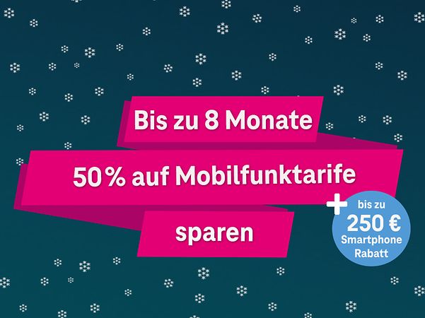 Promotion: Up to 8 months 50% discount on mobile phone tariffs and up to €250 smartphone discount