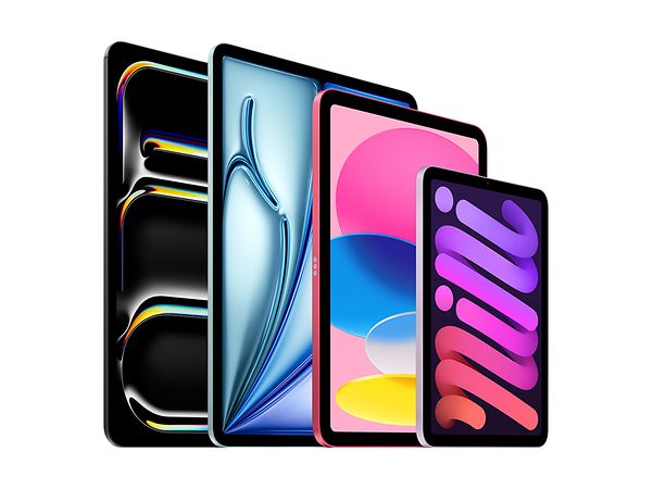 Produktabbildung Apple iPads auf weißem Hintergrund