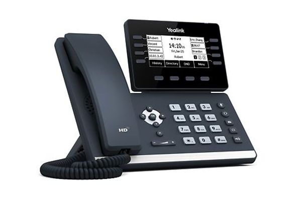 Yealink t53 right in front of a white background