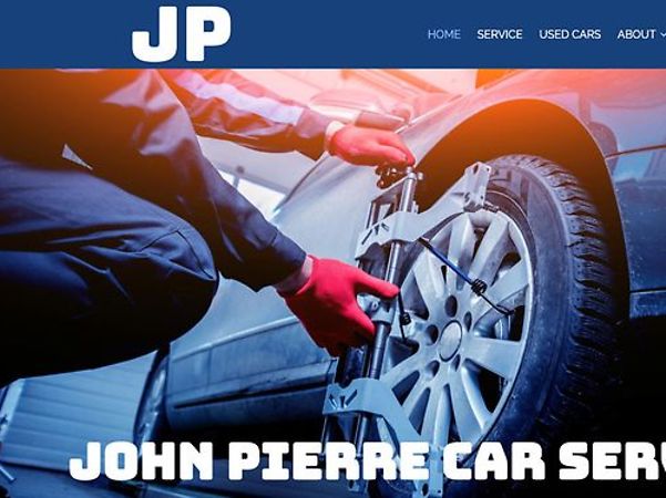 Car repair shop design template from the Telekom homepage designer