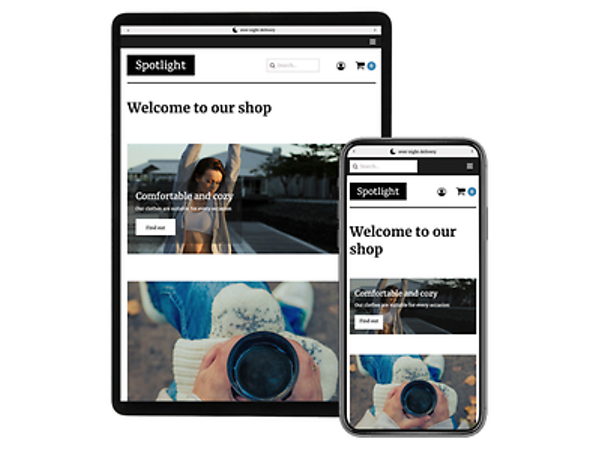 Webshop example spotlight