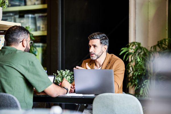 Business people discussing together in a meeting