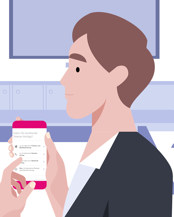 Man with smartphone in a meeting room.