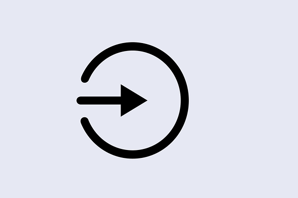 Circle with arrow pointing inwards