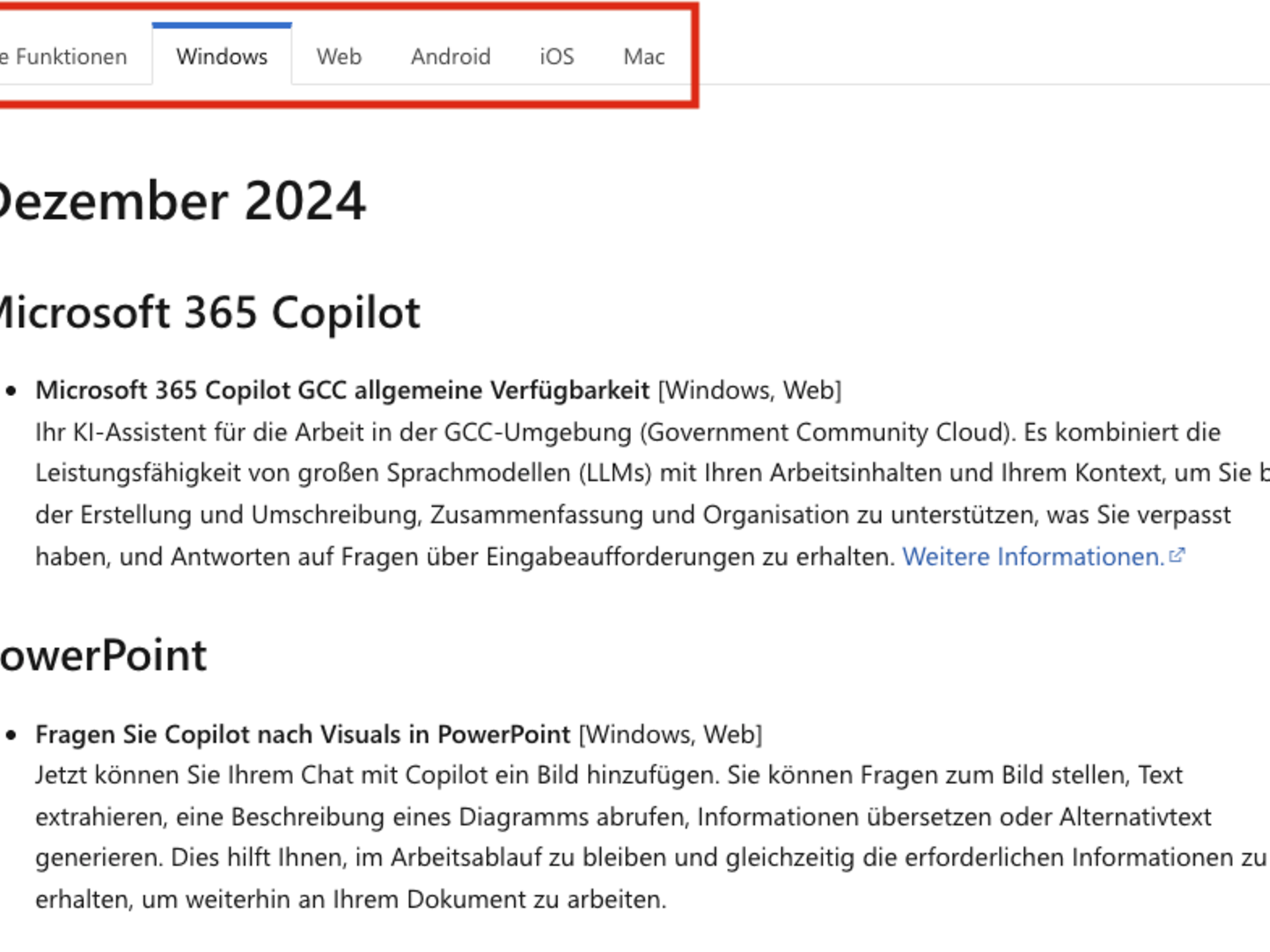 Microsoft Learn now publishes release notes by operating system