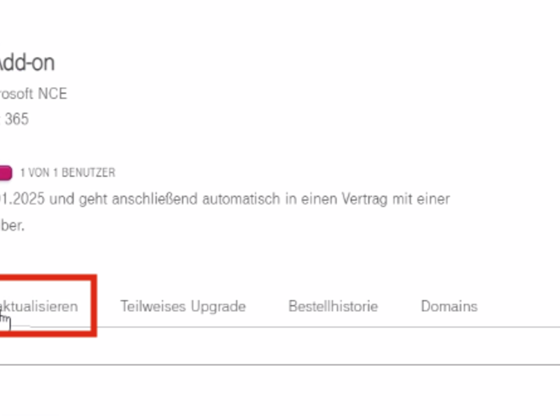 View Update subscription
