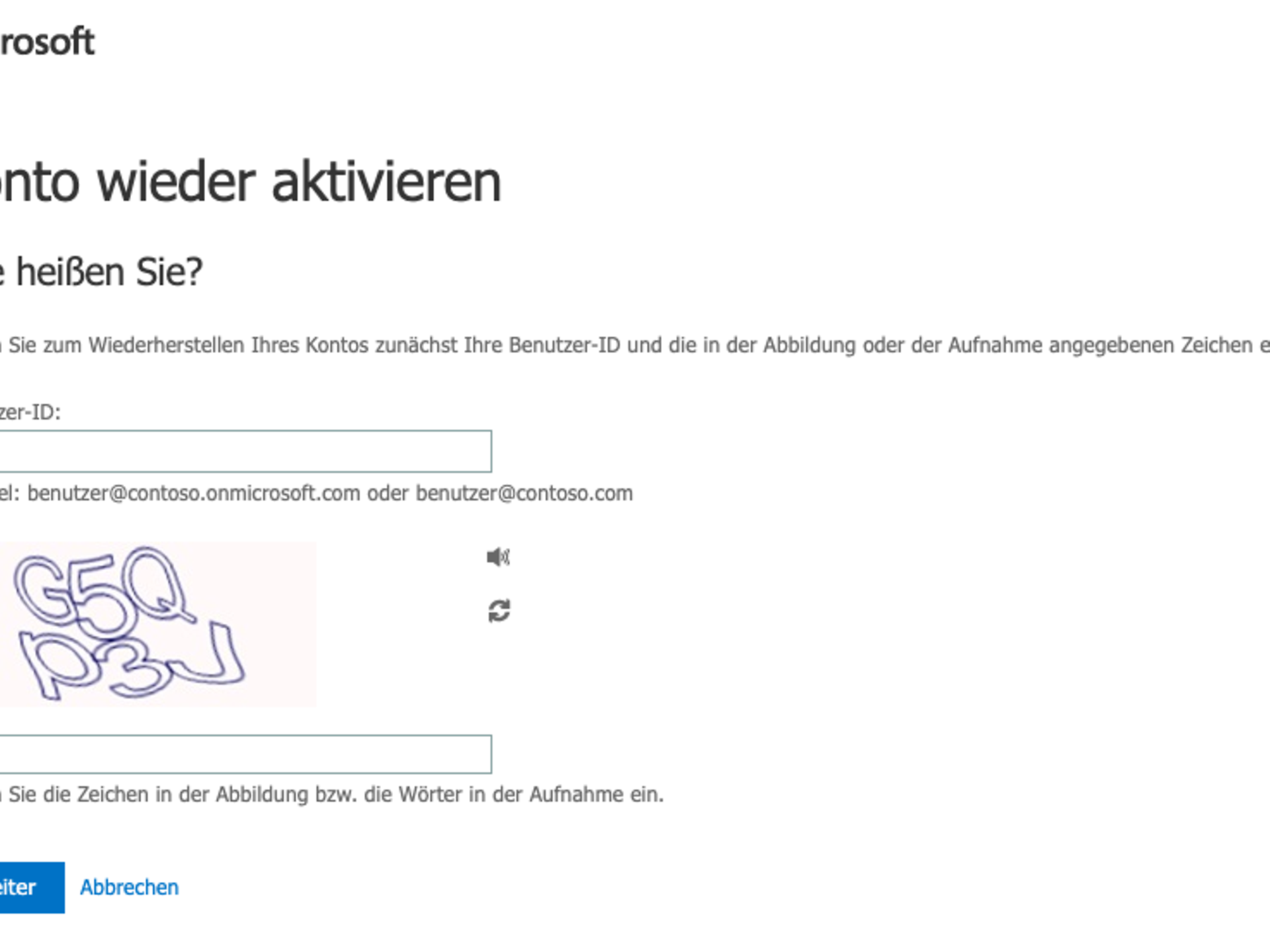 View account recovery