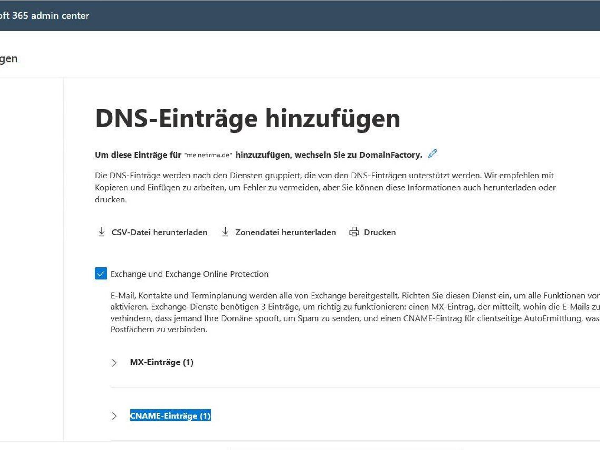 Add DNS entries
