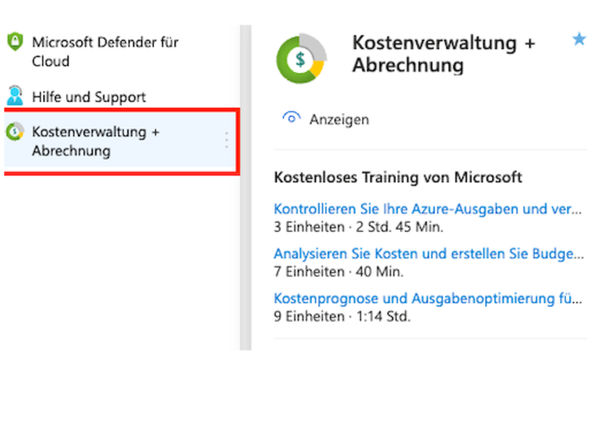 Fig. You can view your cloud expenditure via the ‘Cost Management + Billing’ menu item