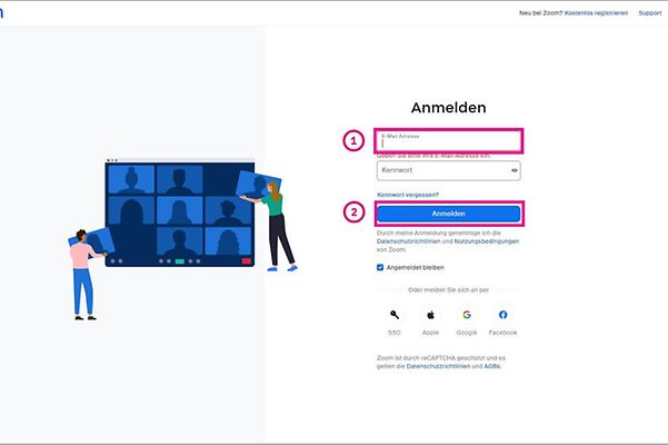 Image shows the Zoom X "Forgot password" page.