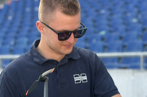Julian Kadolph from Hanebutt Roofing with drone